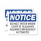 Signmission Do Not Enter When Light Is Flashing Hazmat OSHA Notice Sign, Vinyl Decal, 10in W x 7in L, 2PK OS-2PACK-NS-D-710-L-11248 - alternate 1